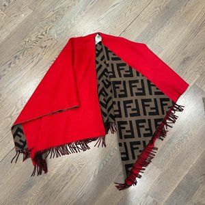 Fendi Reversible Logo Poncho